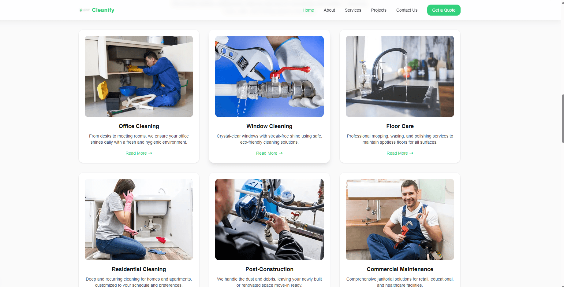 Cleanify — Cleaning Services Website